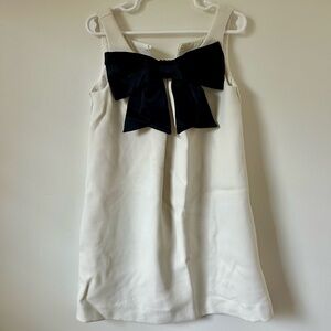 Zara Kids White Dress with Black Bow